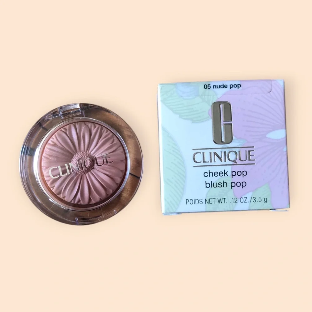 Clinique NEW Cheek Pop Blush Pop 05 Nude Pop Compact Makeup Net Wt. .12 Oz/3.5 g